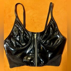 Forplay vinyl crop top
